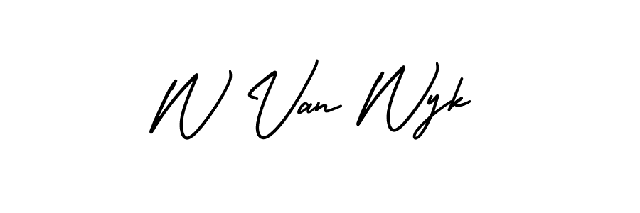 How to make W Van Wyk signature? AmerikaSignatureDemo-Regular is a professional autograph style. Create handwritten signature for W Van Wyk name. W Van Wyk signature style 3 images and pictures png
