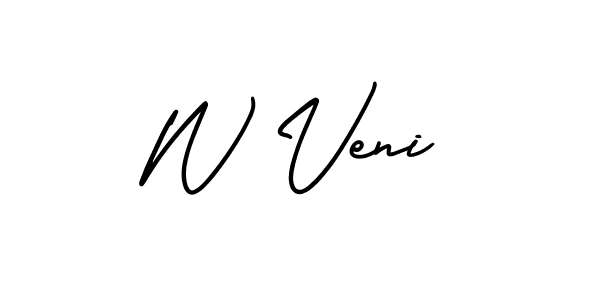 Similarly AmerikaSignatureDemo-Regular is the best handwritten signature design. Signature creator online .You can use it as an online autograph creator for name W Veni. W Veni signature style 3 images and pictures png