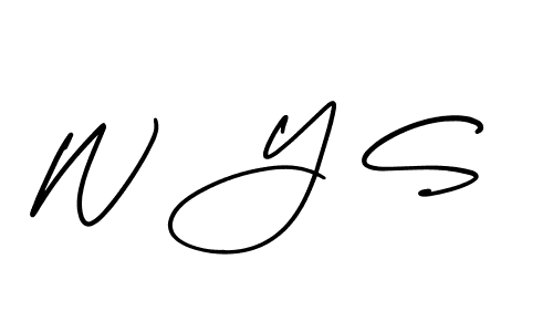 Create a beautiful signature design for name W Y S. With this signature (AmerikaSignatureDemo-Regular) fonts, you can make a handwritten signature for free. W Y S signature style 3 images and pictures png