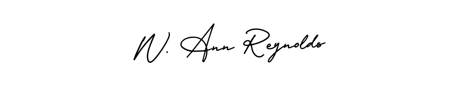 Make a short W. Ann Reynolds signature style. Manage your documents anywhere anytime using AmerikaSignatureDemo-Regular. Create and add eSignatures, submit forms, share and send files easily. W. Ann Reynolds signature style 3 images and pictures png