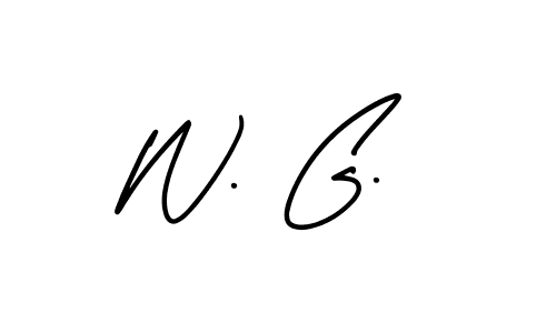 How to make W. G. signature? AmerikaSignatureDemo-Regular is a professional autograph style. Create handwritten signature for W. G. name. W. G. signature style 3 images and pictures png