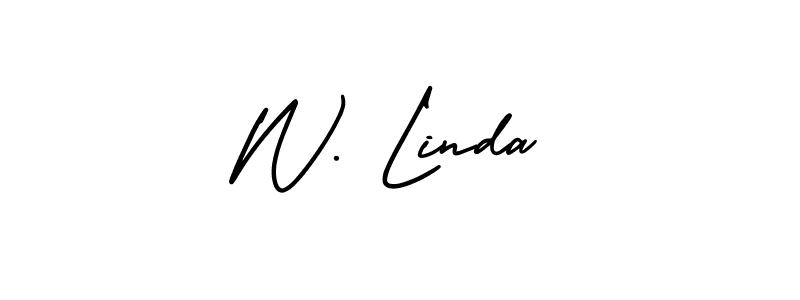 Best and Professional Signature Style for W. Linda. AmerikaSignatureDemo-Regular Best Signature Style Collection. W. Linda signature style 3 images and pictures png