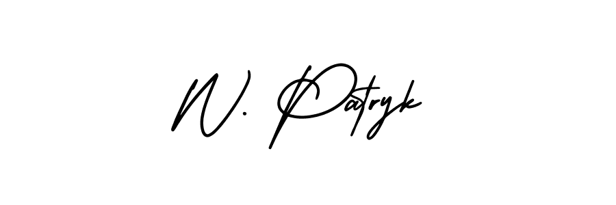 Create a beautiful signature design for name W. Patryk. With this signature (AmerikaSignatureDemo-Regular) fonts, you can make a handwritten signature for free. W. Patryk signature style 3 images and pictures png