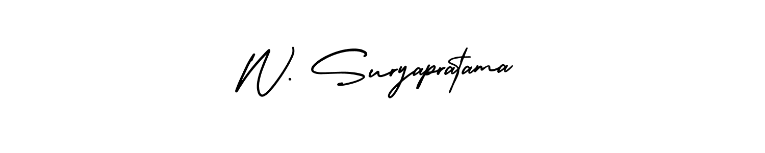 Similarly AmerikaSignatureDemo-Regular is the best handwritten signature design. Signature creator online .You can use it as an online autograph creator for name W. Suryapratama. W. Suryapratama signature style 3 images and pictures png