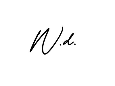 The best way (AmerikaSignatureDemo-Regular) to make a short signature is to pick only two or three words in your name. The name W.d. include a total of six letters. For converting this name. W.d. signature style 3 images and pictures png