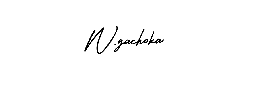 Similarly AmerikaSignatureDemo-Regular is the best handwritten signature design. Signature creator online .You can use it as an online autograph creator for name W.gachoka. W.gachoka signature style 3 images and pictures png