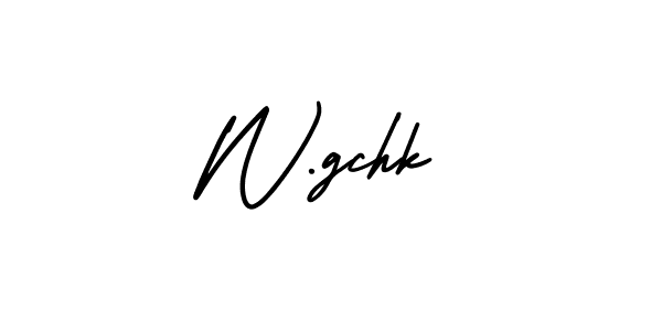 Make a beautiful signature design for name W.gchk. With this signature (AmerikaSignatureDemo-Regular) style, you can create a handwritten signature for free. W.gchk signature style 3 images and pictures png