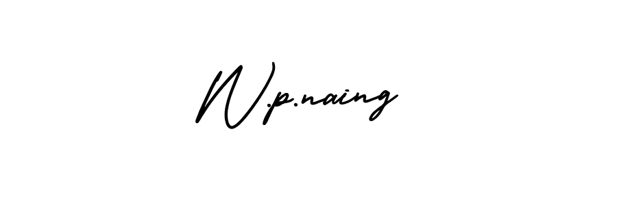 if you are searching for the best signature style for your name W.p.naing. so please give up your signature search. here we have designed multiple signature styles  using AmerikaSignatureDemo-Regular. W.p.naing signature style 3 images and pictures png