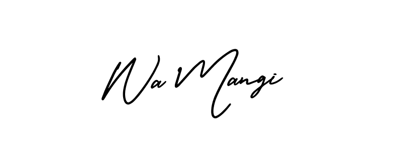 Once you've used our free online signature maker to create your best signature AmerikaSignatureDemo-Regular style, it's time to enjoy all of the benefits that Wa Mangi name signing documents. Wa Mangi signature style 3 images and pictures png