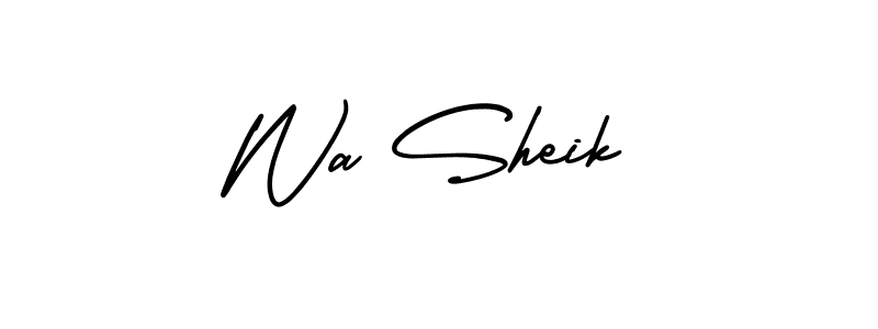 Wa Sheik stylish signature style. Best Handwritten Sign (AmerikaSignatureDemo-Regular) for my name. Handwritten Signature Collection Ideas for my name Wa Sheik. Wa Sheik signature style 3 images and pictures png