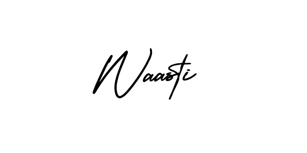 if you are searching for the best signature style for your name Waasti. so please give up your signature search. here we have designed multiple signature styles  using AmerikaSignatureDemo-Regular. Waasti signature style 3 images and pictures png