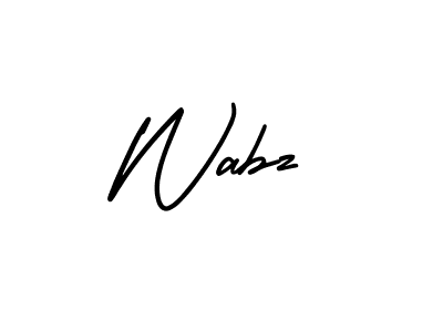 Use a signature maker to create a handwritten signature online. With this signature software, you can design (AmerikaSignatureDemo-Regular) your own signature for name Wabz. Wabz signature style 3 images and pictures png