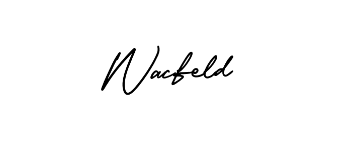 How to Draw Wacfeld signature style? AmerikaSignatureDemo-Regular is a latest design signature styles for name Wacfeld. Wacfeld signature style 3 images and pictures png