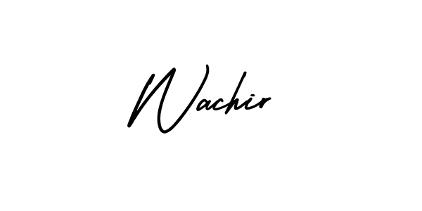 The best way (AmerikaSignatureDemo-Regular) to make a short signature is to pick only two or three words in your name. The name Wachir include a total of six letters. For converting this name. Wachir signature style 3 images and pictures png