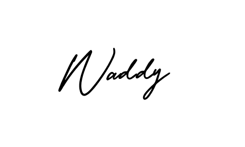 How to Draw Waddy signature style? AmerikaSignatureDemo-Regular is a latest design signature styles for name Waddy. Waddy signature style 3 images and pictures png