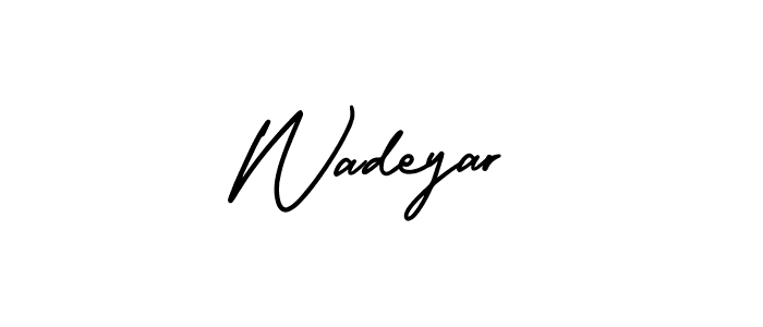 Use a signature maker to create a handwritten signature online. With this signature software, you can design (AmerikaSignatureDemo-Regular) your own signature for name Wadeyar. Wadeyar signature style 3 images and pictures png