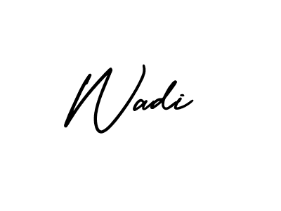 if you are searching for the best signature style for your name Wadi. so please give up your signature search. here we have designed multiple signature styles  using AmerikaSignatureDemo-Regular. Wadi signature style 3 images and pictures png