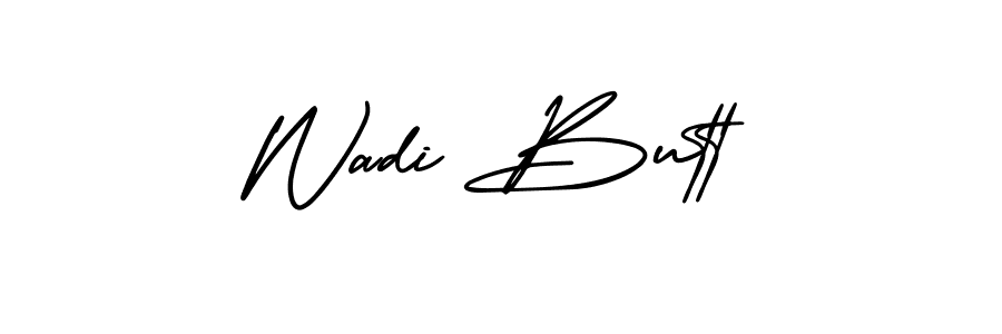 Create a beautiful signature design for name Wadi Butt. With this signature (AmerikaSignatureDemo-Regular) fonts, you can make a handwritten signature for free. Wadi Butt signature style 3 images and pictures png