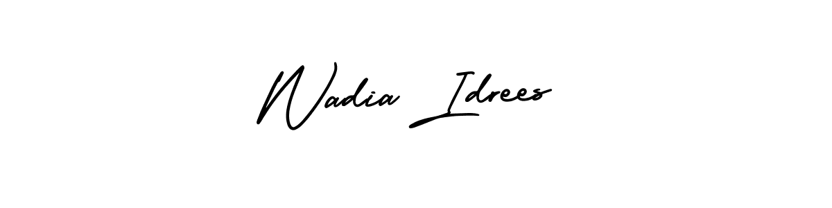 Make a beautiful signature design for name Wadia Idrees. With this signature (AmerikaSignatureDemo-Regular) style, you can create a handwritten signature for free. Wadia Idrees signature style 3 images and pictures png