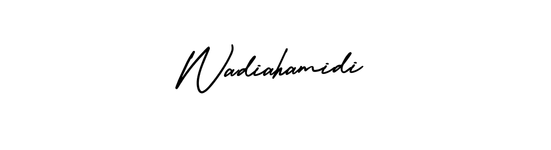 Check out images of Autograph of Wadiahamidi name. Actor Wadiahamidi Signature Style. AmerikaSignatureDemo-Regular is a professional sign style online. Wadiahamidi signature style 3 images and pictures png