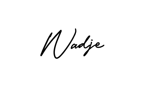 Check out images of Autograph of Wadje name. Actor Wadje Signature Style. AmerikaSignatureDemo-Regular is a professional sign style online. Wadje signature style 3 images and pictures png