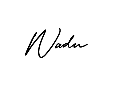 How to Draw Wadu signature style? AmerikaSignatureDemo-Regular is a latest design signature styles for name Wadu. Wadu signature style 3 images and pictures png