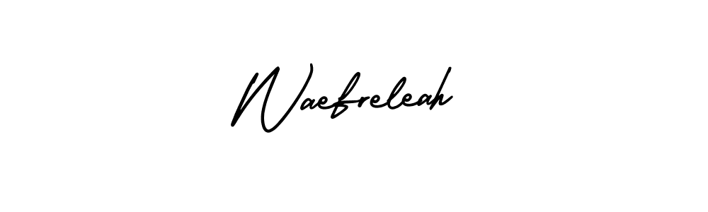 How to make Waefreleah signature? AmerikaSignatureDemo-Regular is a professional autograph style. Create handwritten signature for Waefreleah name. Waefreleah signature style 3 images and pictures png