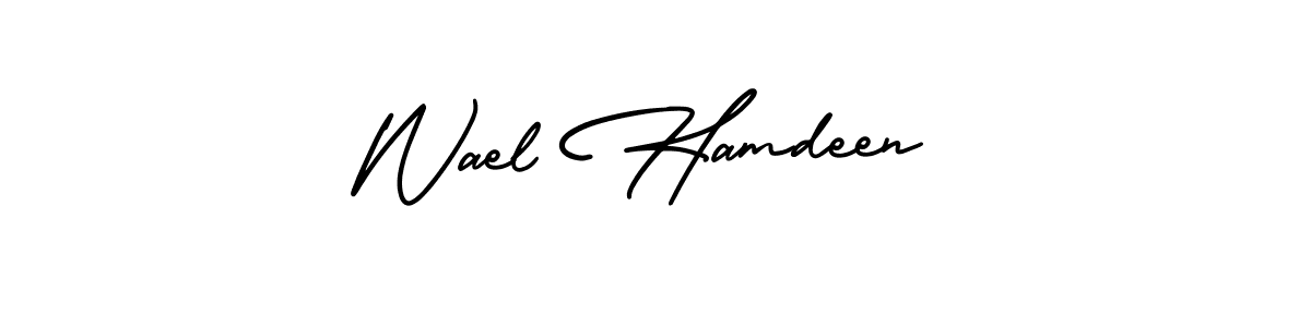 How to Draw Wael Hamdeen signature style? AmerikaSignatureDemo-Regular is a latest design signature styles for name Wael Hamdeen. Wael Hamdeen signature style 3 images and pictures png