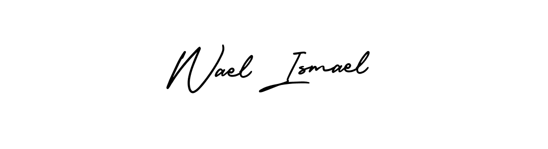 How to make Wael Ismael signature? AmerikaSignatureDemo-Regular is a professional autograph style. Create handwritten signature for Wael Ismael name. Wael Ismael signature style 3 images and pictures png