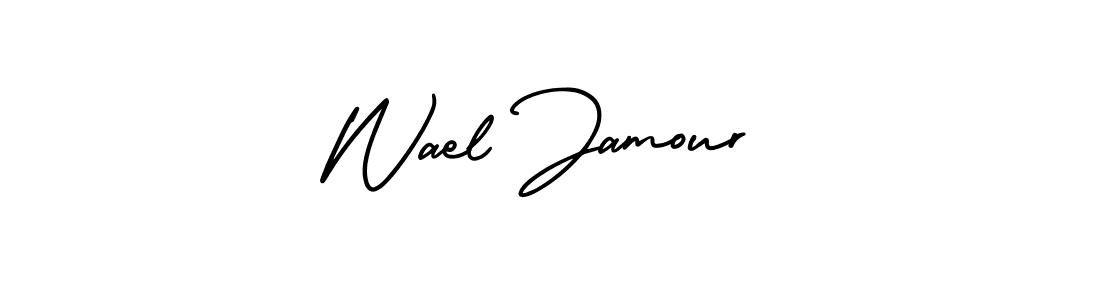 Also You can easily find your signature by using the search form. We will create Wael Jamour name handwritten signature images for you free of cost using AmerikaSignatureDemo-Regular sign style. Wael Jamour signature style 3 images and pictures png