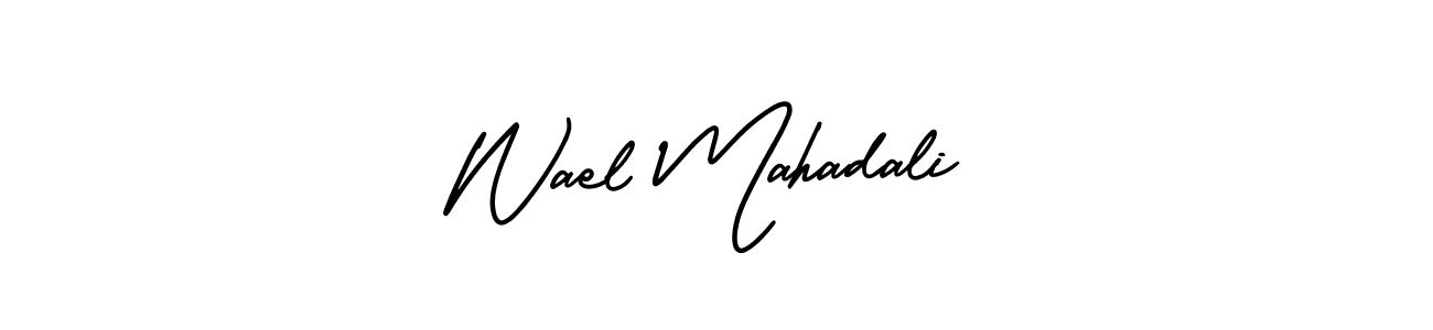 Use a signature maker to create a handwritten signature online. With this signature software, you can design (AmerikaSignatureDemo-Regular) your own signature for name Wael Mahadali. Wael Mahadali signature style 3 images and pictures png