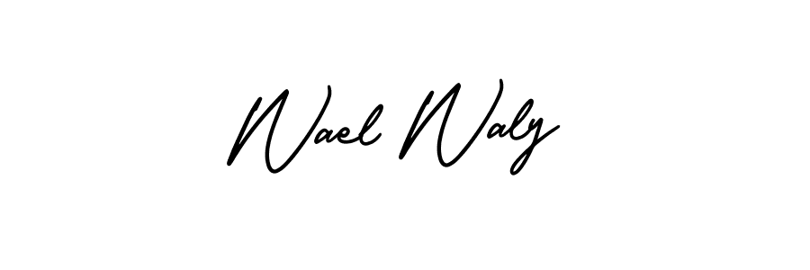 Similarly AmerikaSignatureDemo-Regular is the best handwritten signature design. Signature creator online .You can use it as an online autograph creator for name Wael Waly. Wael Waly signature style 3 images and pictures png