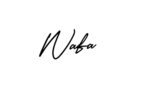 Check out images of Autograph of Wafa  name. Actor Wafa  Signature Style. AmerikaSignatureDemo-Regular is a professional sign style online. Wafa  signature style 3 images and pictures png