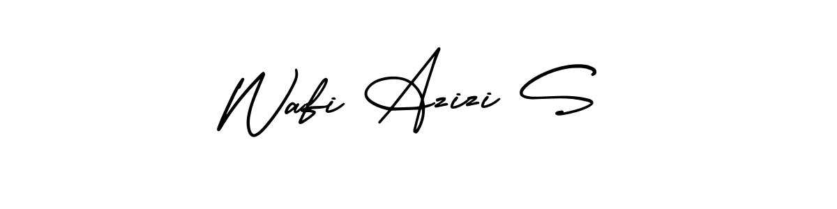How to make Wafi Azizi S name signature. Use AmerikaSignatureDemo-Regular style for creating short signs online. This is the latest handwritten sign. Wafi Azizi S signature style 3 images and pictures png