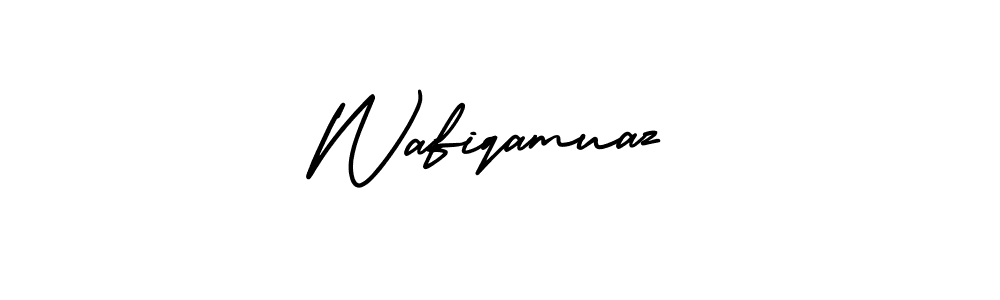 How to Draw Wafiqamuaz signature style? AmerikaSignatureDemo-Regular is a latest design signature styles for name Wafiqamuaz. Wafiqamuaz signature style 3 images and pictures png