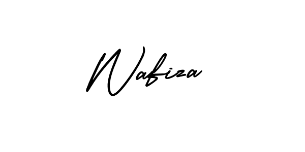 Design your own signature with our free online signature maker. With this signature software, you can create a handwritten (AmerikaSignatureDemo-Regular) signature for name Wafiza. Wafiza signature style 3 images and pictures png