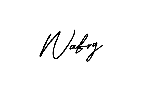 How to make Wafry name signature. Use AmerikaSignatureDemo-Regular style for creating short signs online. This is the latest handwritten sign. Wafry signature style 3 images and pictures png