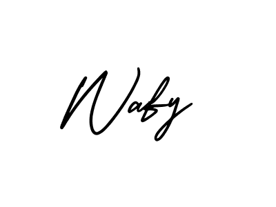 Similarly AmerikaSignatureDemo-Regular is the best handwritten signature design. Signature creator online .You can use it as an online autograph creator for name Wafy. Wafy signature style 3 images and pictures png