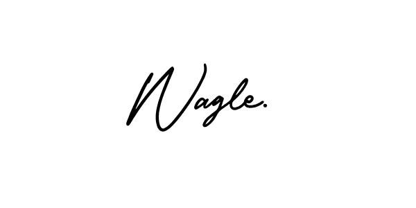 It looks lik you need a new signature style for name Wagle.. Design unique handwritten (AmerikaSignatureDemo-Regular) signature with our free signature maker in just a few clicks. Wagle. signature style 3 images and pictures png