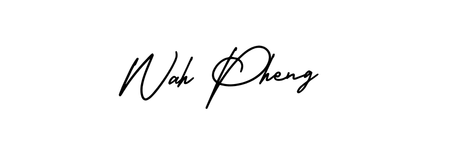 AmerikaSignatureDemo-Regular is a professional signature style that is perfect for those who want to add a touch of class to their signature. It is also a great choice for those who want to make their signature more unique. Get Wah Pheng name to fancy signature for free. Wah Pheng signature style 3 images and pictures png
