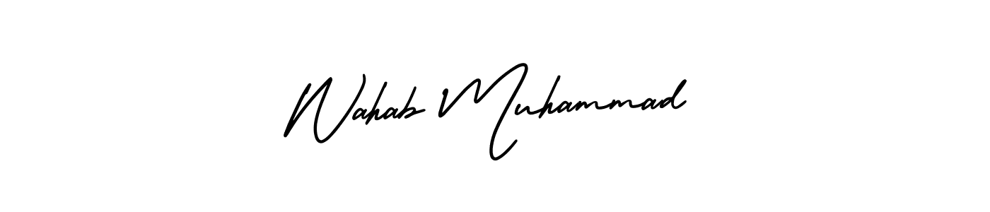 It looks lik you need a new signature style for name Wahab Muhammad. Design unique handwritten (AmerikaSignatureDemo-Regular) signature with our free signature maker in just a few clicks. Wahab Muhammad signature style 3 images and pictures png