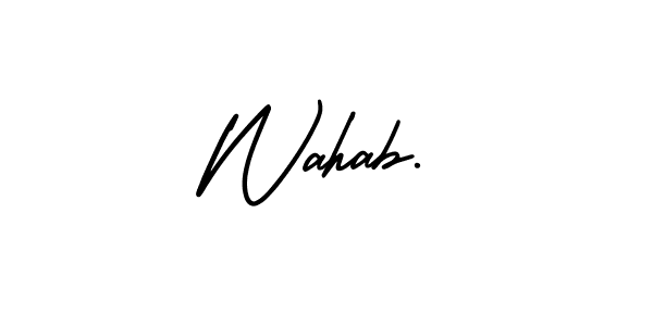 Make a beautiful signature design for name Wahab.. With this signature (AmerikaSignatureDemo-Regular) style, you can create a handwritten signature for free. Wahab. signature style 3 images and pictures png