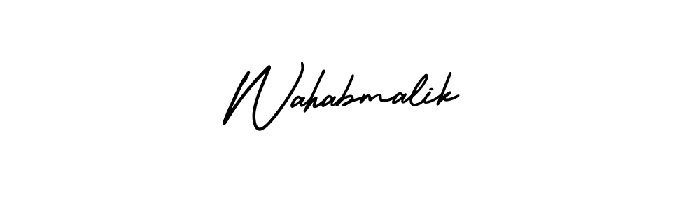 Also You can easily find your signature by using the search form. We will create Wahabmalik name handwritten signature images for you free of cost using AmerikaSignatureDemo-Regular sign style. Wahabmalik signature style 3 images and pictures png