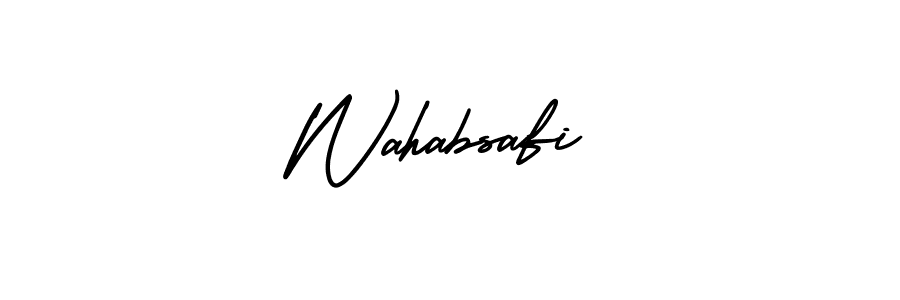 Wahabsafi stylish signature style. Best Handwritten Sign (AmerikaSignatureDemo-Regular) for my name. Handwritten Signature Collection Ideas for my name Wahabsafi. Wahabsafi signature style 3 images and pictures png