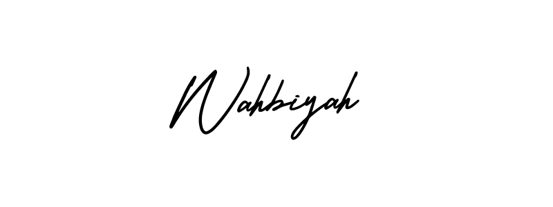 Check out images of Autograph of Wahbiyah name. Actor Wahbiyah Signature Style. AmerikaSignatureDemo-Regular is a professional sign style online. Wahbiyah signature style 3 images and pictures png