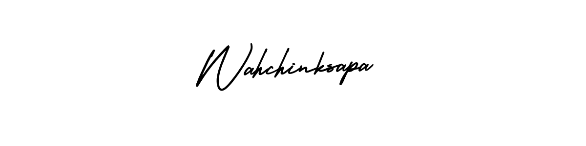 Create a beautiful signature design for name Wahchinksapa. With this signature (AmerikaSignatureDemo-Regular) fonts, you can make a handwritten signature for free. Wahchinksapa signature style 3 images and pictures png