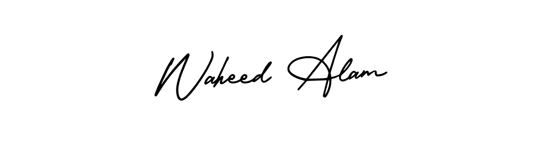 Create a beautiful signature design for name Waheed Alam. With this signature (AmerikaSignatureDemo-Regular) fonts, you can make a handwritten signature for free. Waheed Alam signature style 3 images and pictures png
