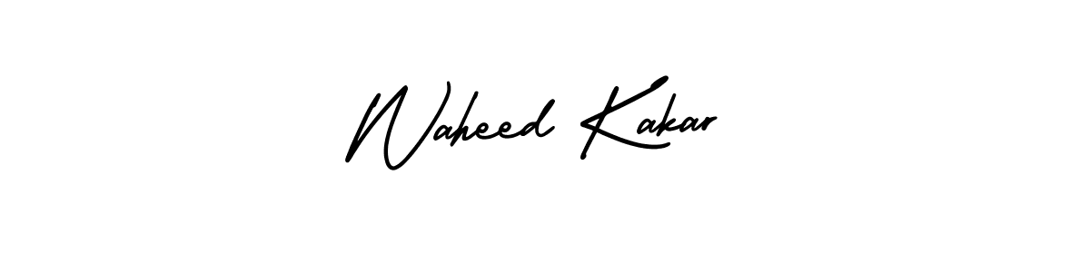 How to make Waheed Kakar name signature. Use AmerikaSignatureDemo-Regular style for creating short signs online. This is the latest handwritten sign. Waheed Kakar signature style 3 images and pictures png