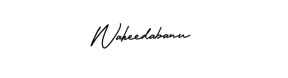 How to Draw Waheedabanu signature style? AmerikaSignatureDemo-Regular is a latest design signature styles for name Waheedabanu. Waheedabanu signature style 3 images and pictures png