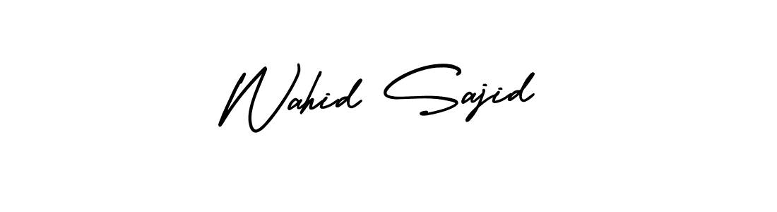 Wahid Sajid stylish signature style. Best Handwritten Sign (AmerikaSignatureDemo-Regular) for my name. Handwritten Signature Collection Ideas for my name Wahid Sajid. Wahid Sajid signature style 3 images and pictures png